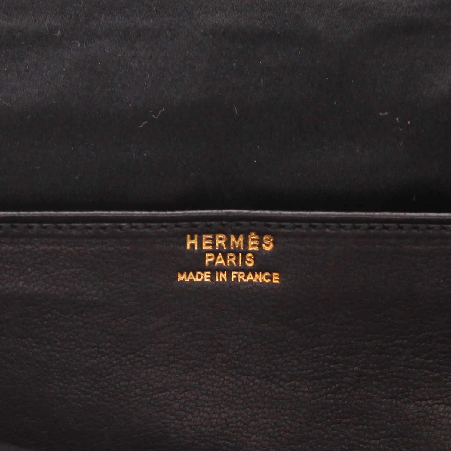 Bolsito de mano Hermès  Faco en satén negro - Detail D2