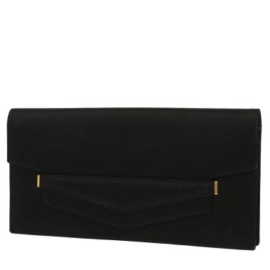 Pochette Hermès  Faco en satin noir