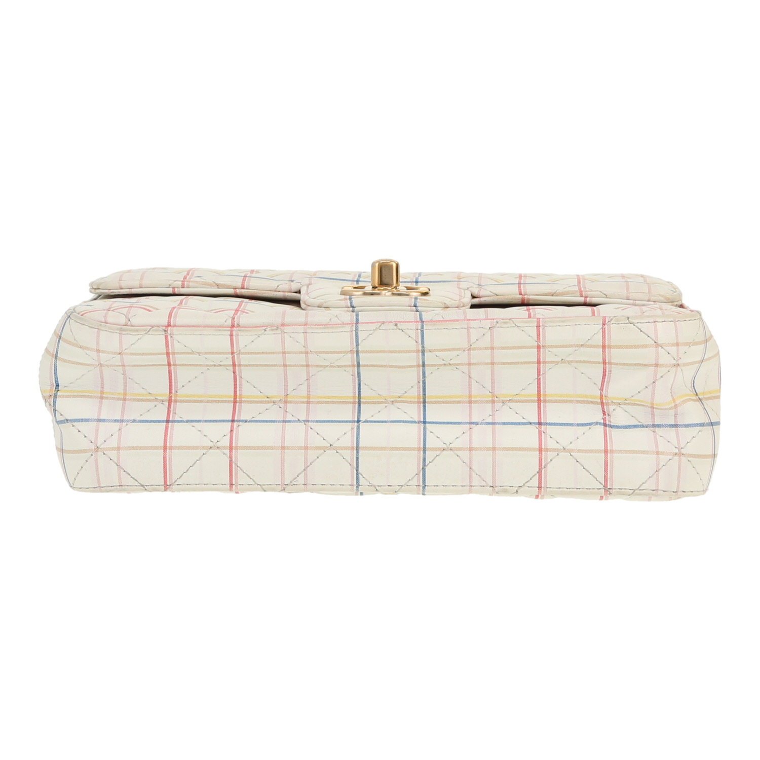 Sac bandoulière Chanel  Timeless Mini en cuir matelassé blanc - Detail D1