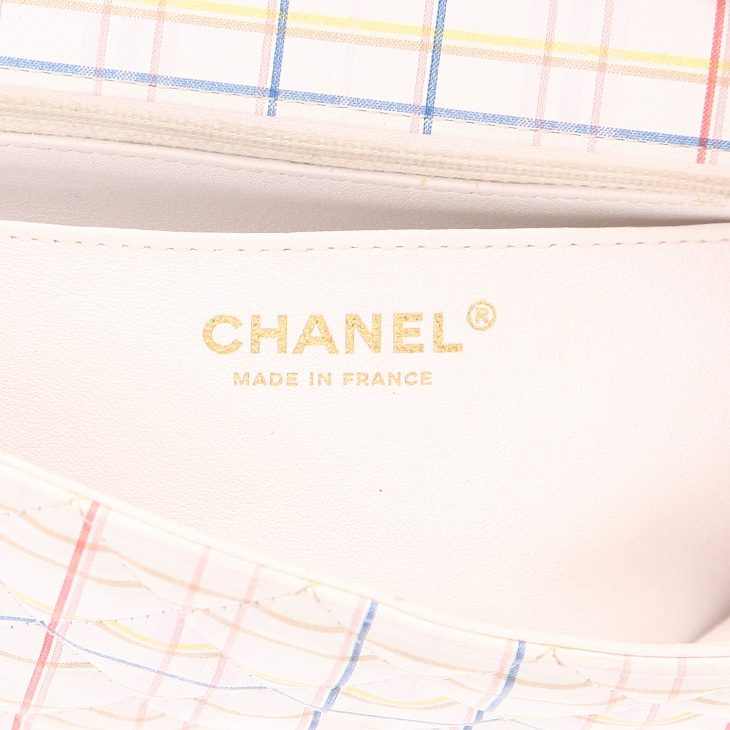 Borsa a tracolla Chanel  Timeless Mini in pelle trapuntata bianca - Detail D2