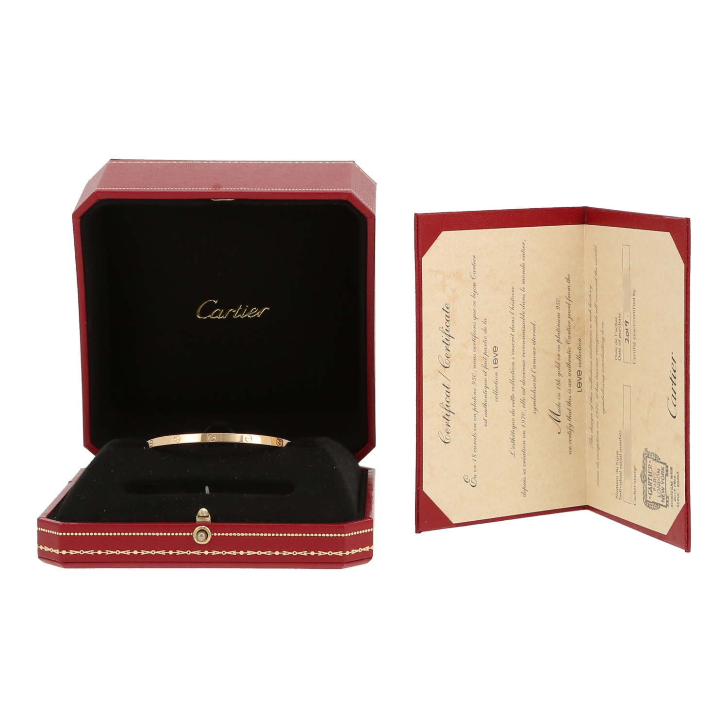 Cartier Love small model bracelet in yellow gold, size 15