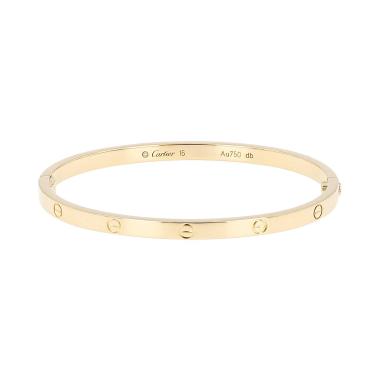 Bracelet Cartier Love petit modèle en or jaune, taille 15