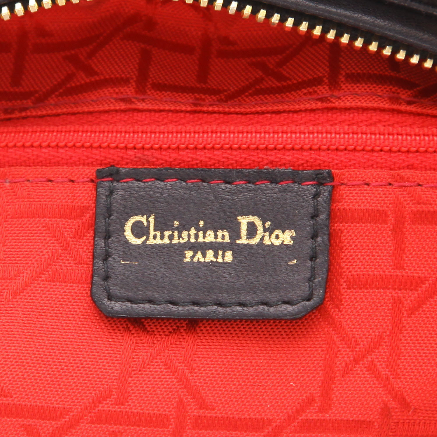 Bolso de mano Dior  Lady Dior en cuero cannage negro - Detail D2