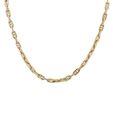 Collar época años 60 Hermès Chaîne d'Ancre Vendôme de oro amarillo