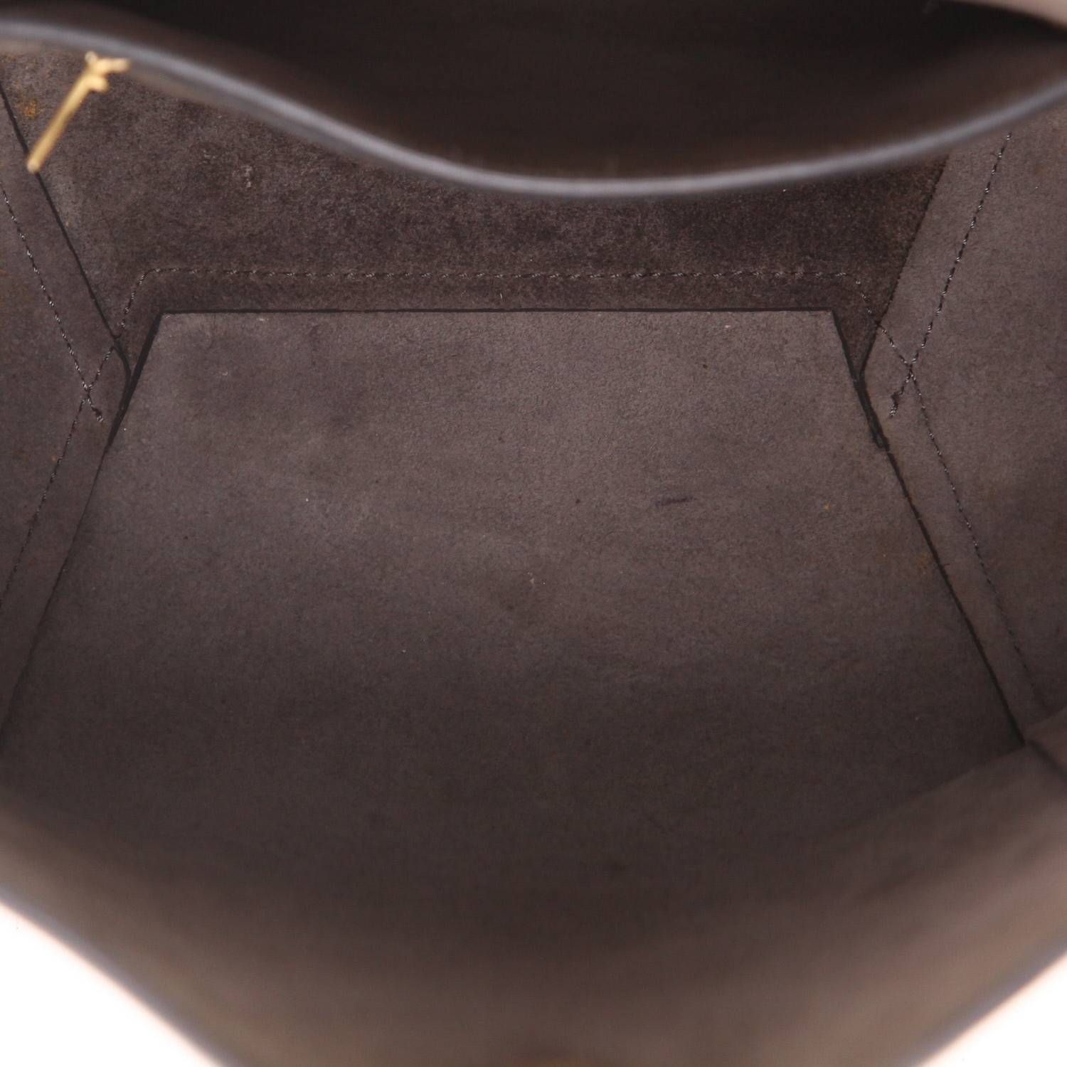Borsa Celine  Sac Sangle in pelle martellata grigia - Detail D3
