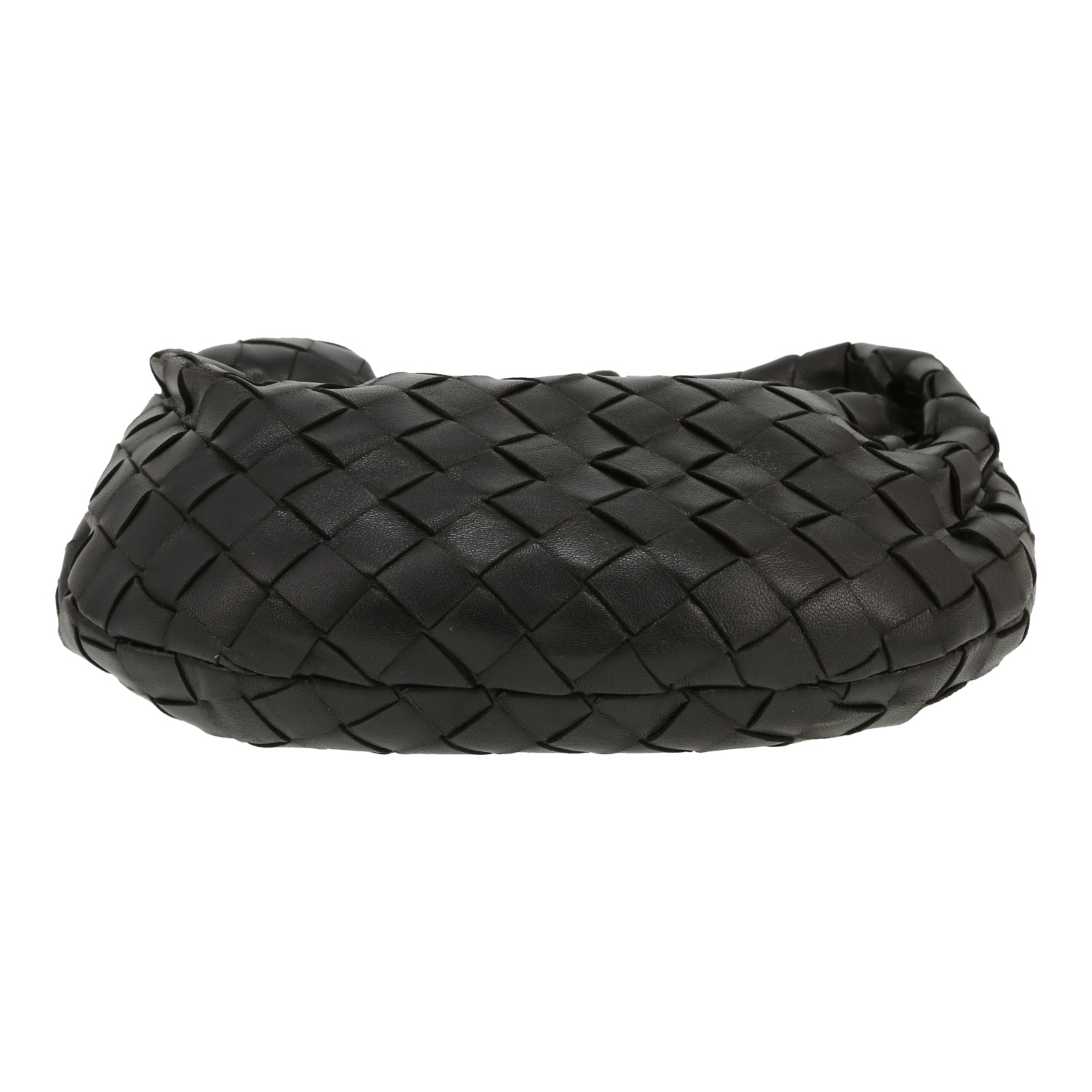 Borsa Bottega Veneta  Mini Jodie in pelle intrecciata nera - Detail D1