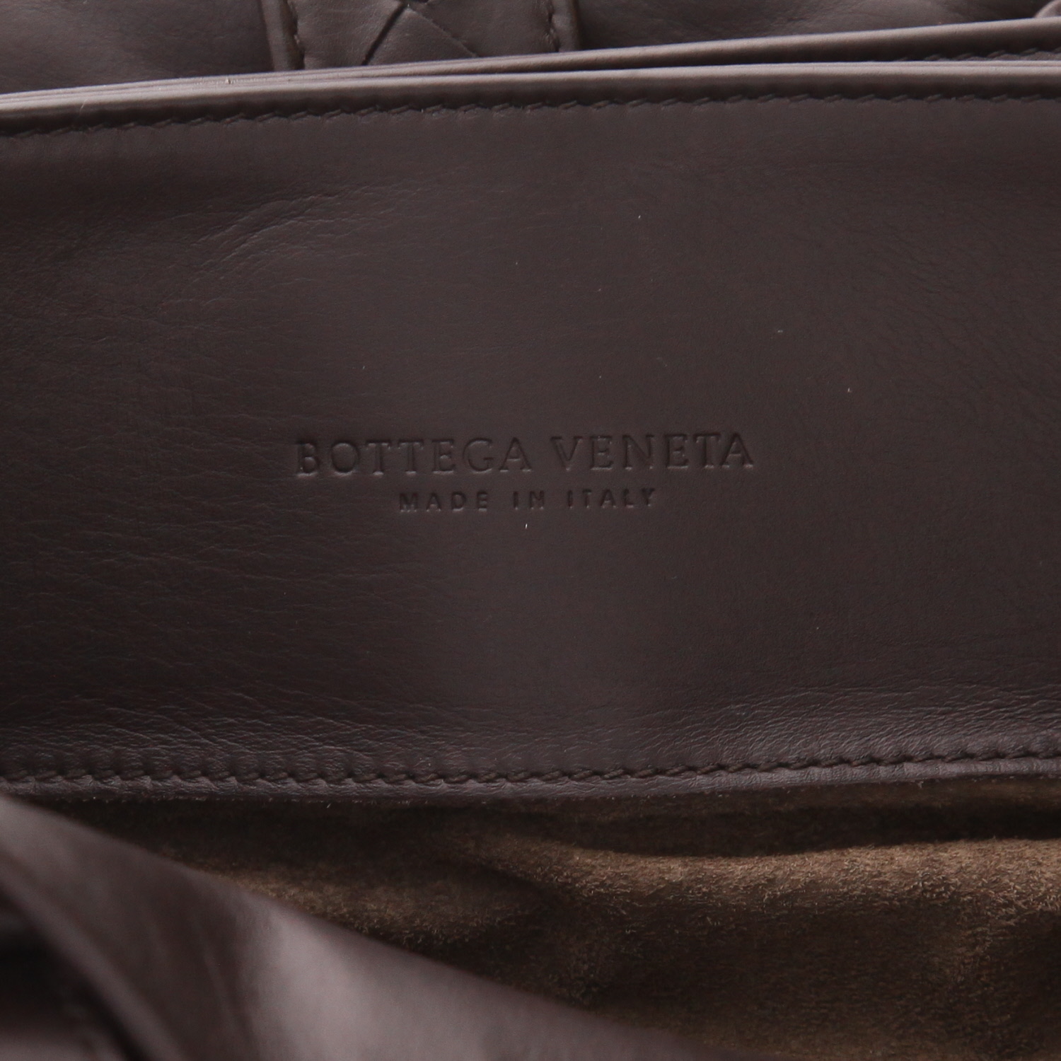 Borsa Bottega Veneta  Roma in pelle intrecciata marrone - Detail D2