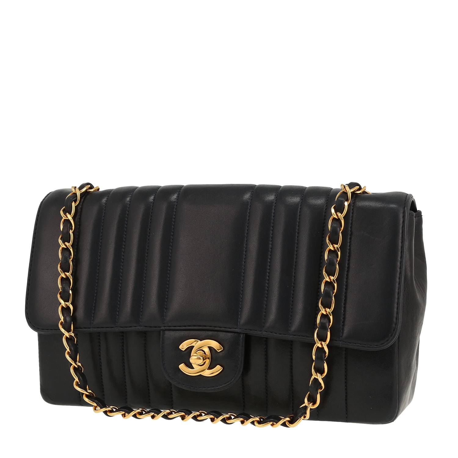 Chanel Classic Quilted Navy Blue Bag 1994 Pre-owned Chanel Classic Quilted Navy Blue Bag 1994 Pre-owned