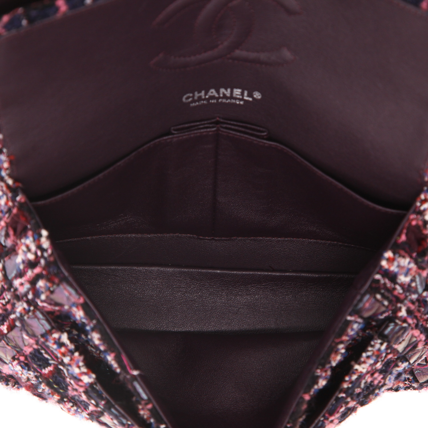 Bolso de mano Chanel  Timeless Classic en tweed violeta - Detail D3