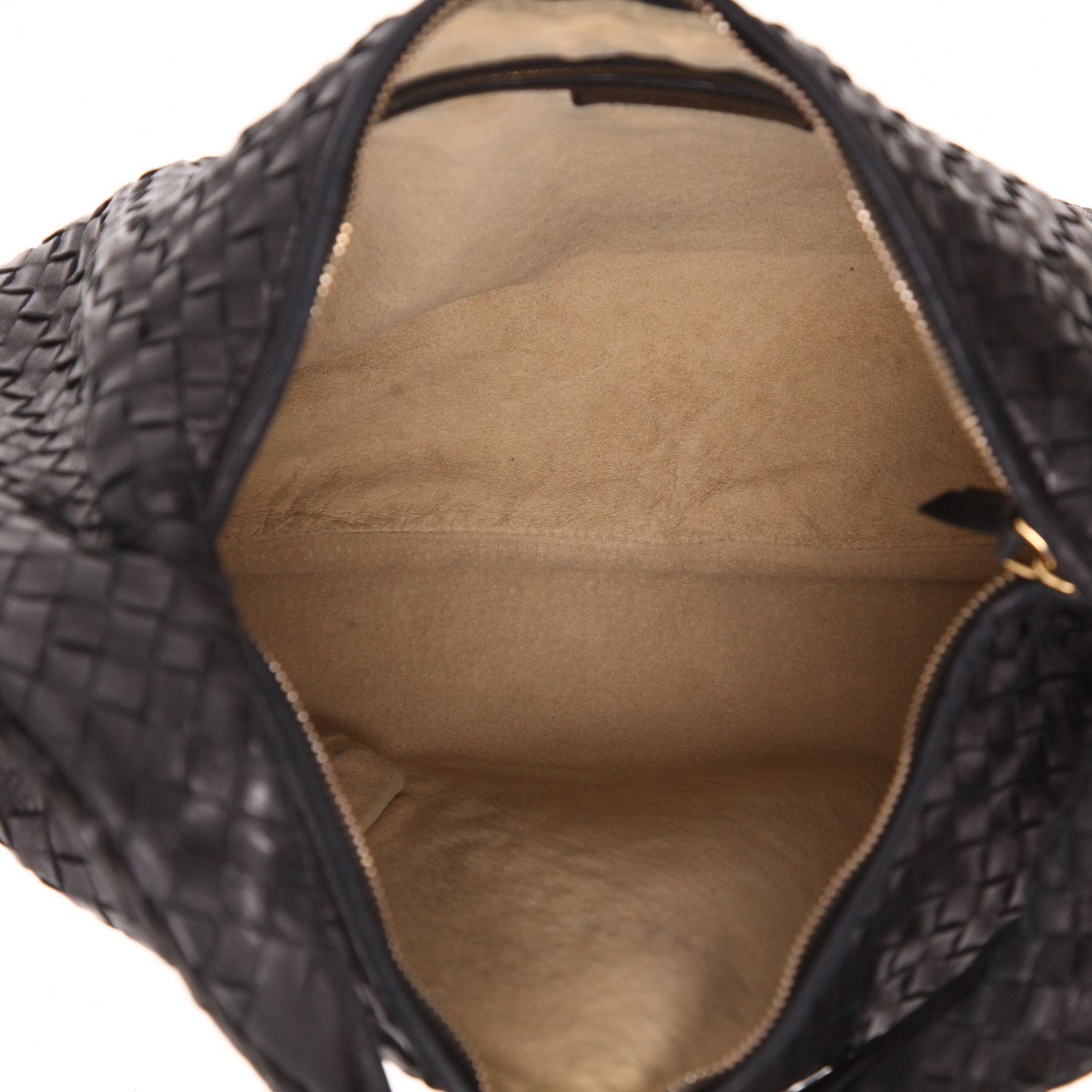 Sac à main Bottega Veneta  Veneta en cuir intrecciato noir - Detail D3