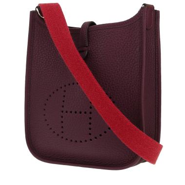 Borsa a tracolla Hermès  Mini Evelyne in pelle taurillon clemence viola Cassis