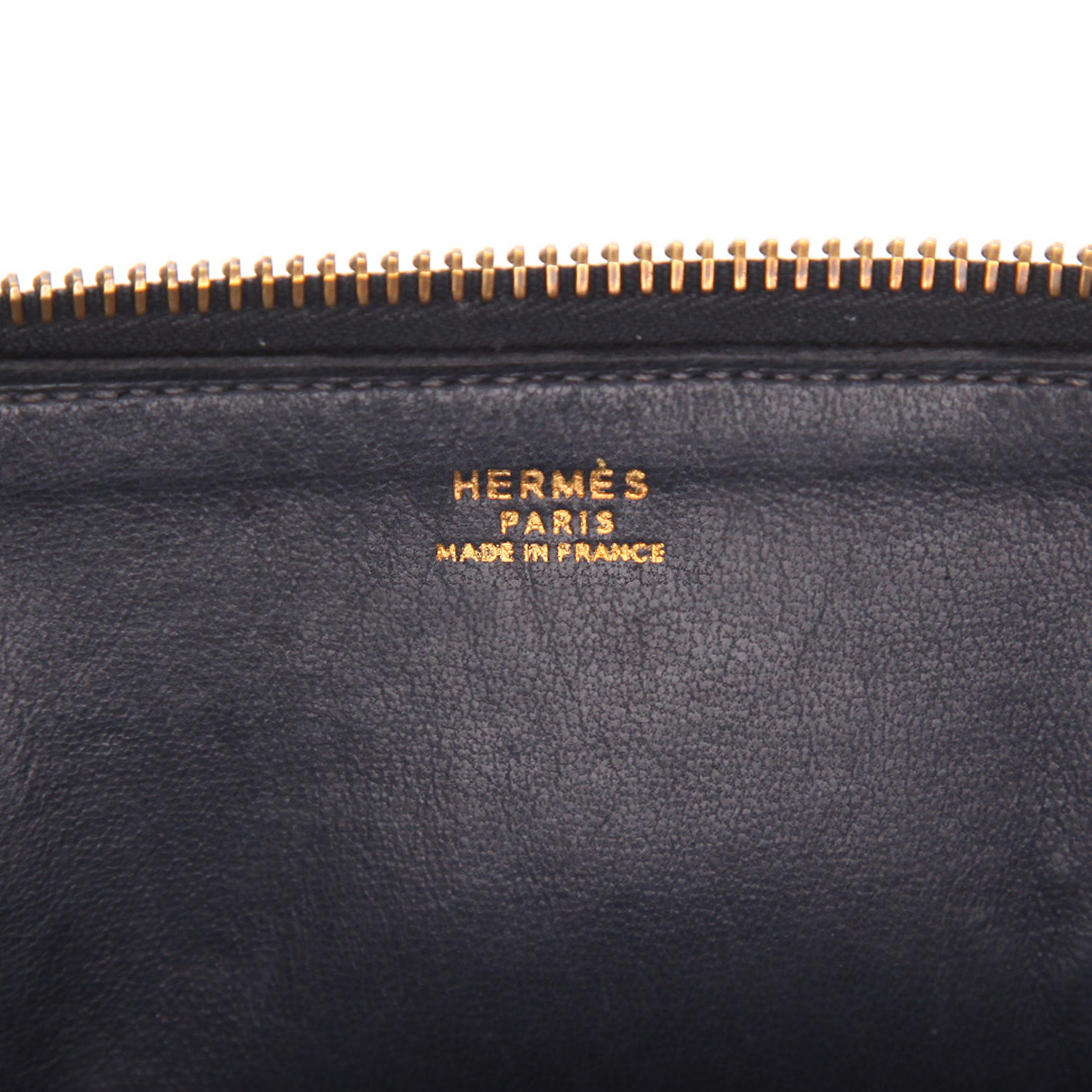Hermès  Bolide 25 cm handbag  in indigo blue Courchevel leather - Detail D2