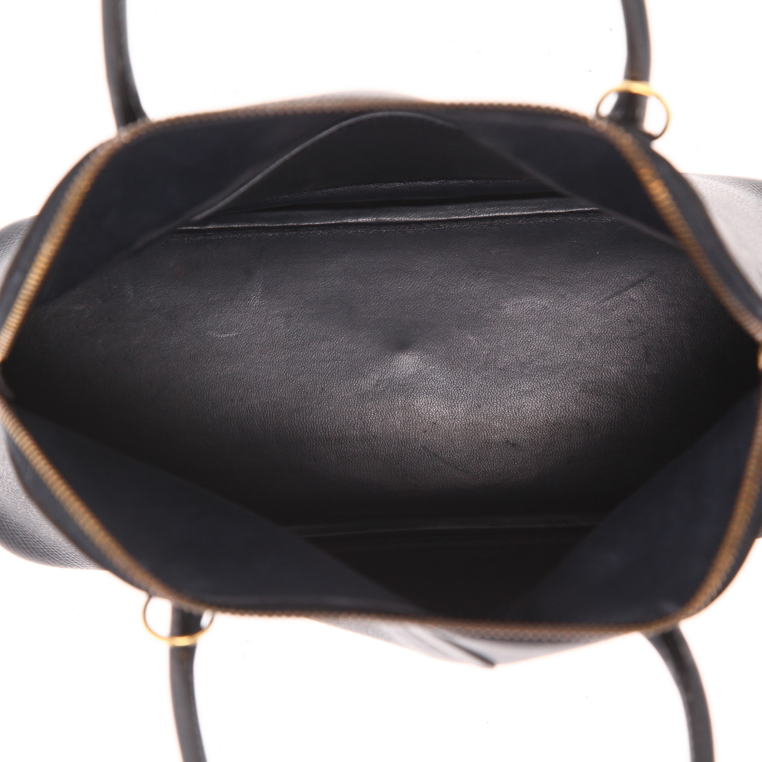 Sac à main Hermès  Bolide 27 cm en cuir Courchevel bleu indigo - Detail D3