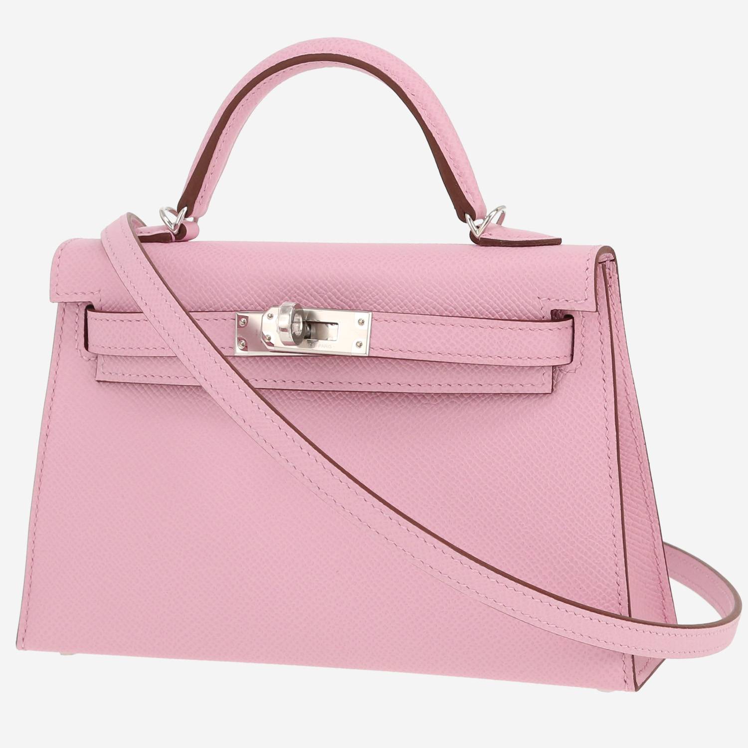 Hermès  Kelly 20 cm shoulder bag  in Mauve Sylvestre epsom leather