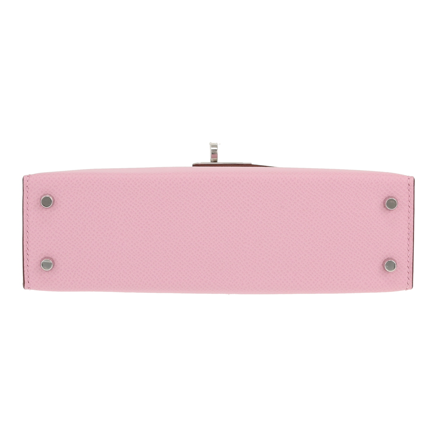 Hermès  Kelly 20 cm shoulder bag  in Mauve Sylvestre epsom leather - Detail D1