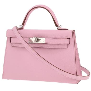 Hermès  Kelly 20 cm shoulder bag  in Mauve Sylvestre epsom leather