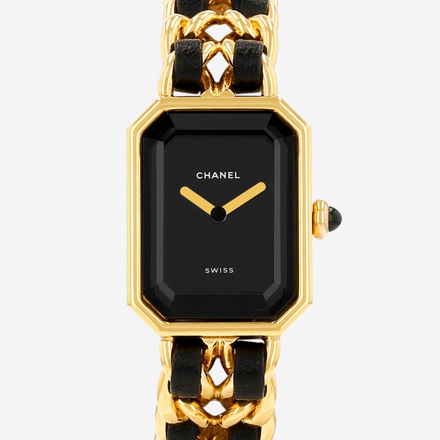Orologio Chanel Première taglia S  in oro placcato Circa 1990