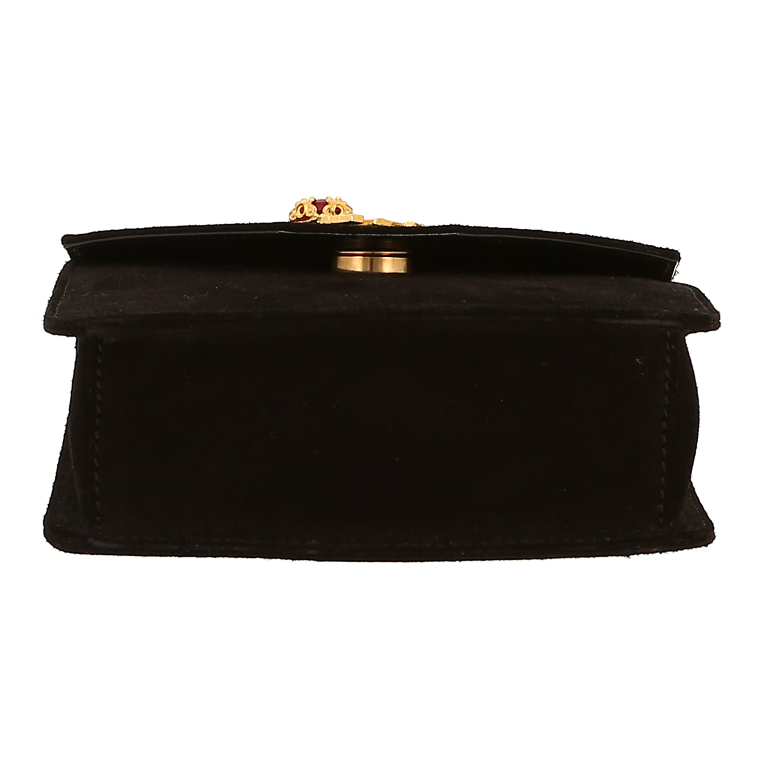 Sac bandoulière Celine   en Veau velours noir - Detail D1