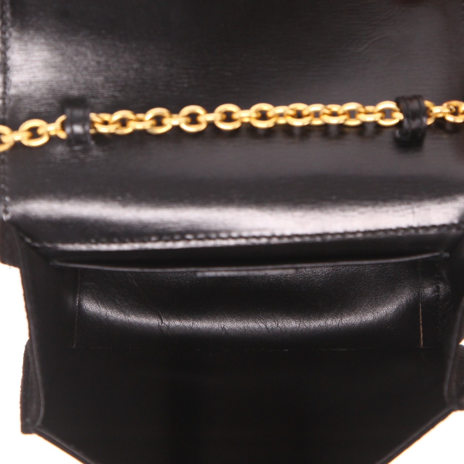 Bolso bandolera Celine   en Veau velours negro - Detail D3