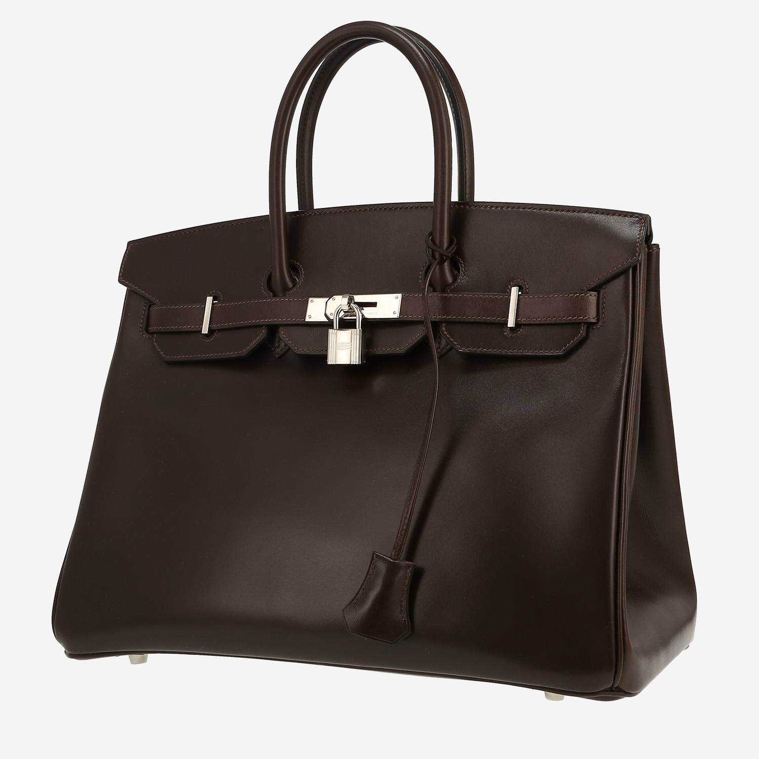 Sac à main Hermès  Birkin 35 cm en cuir box marron
