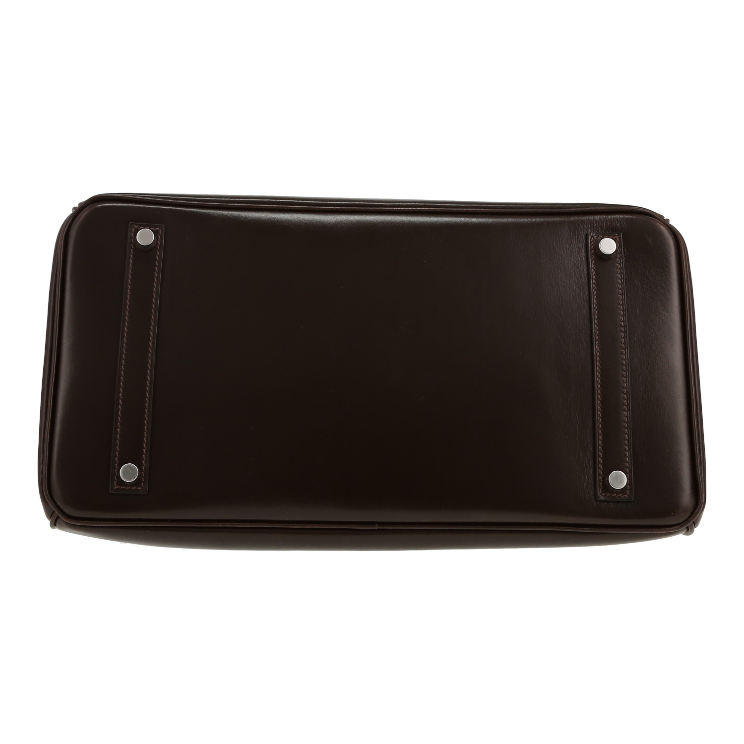 Borsa Hermès  Birkin 35 cm in pelle box marrone - Detail D1