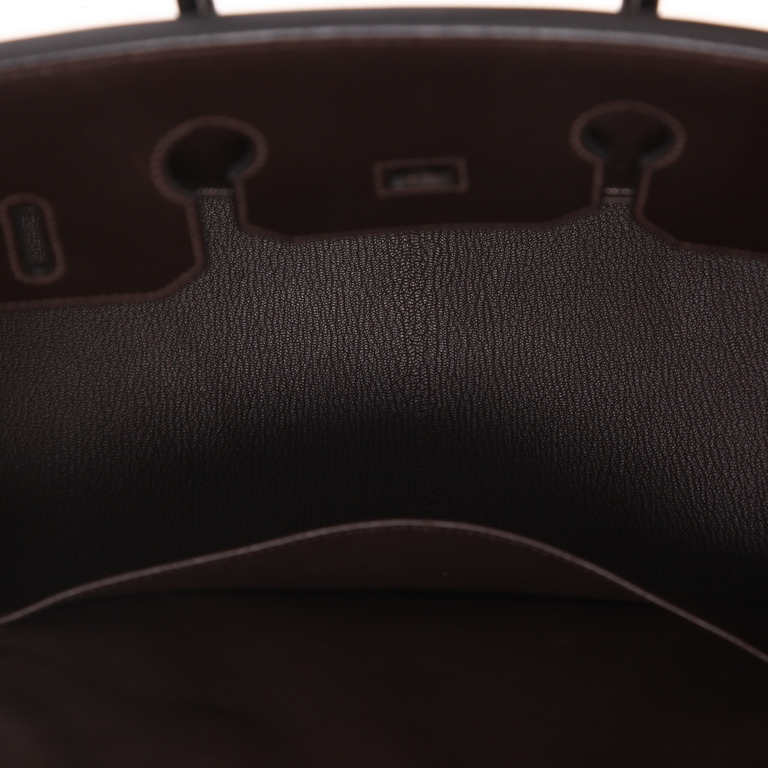 Bolso de mano Hermès  Birkin 35 cm en cuero box marrón - Detail D3