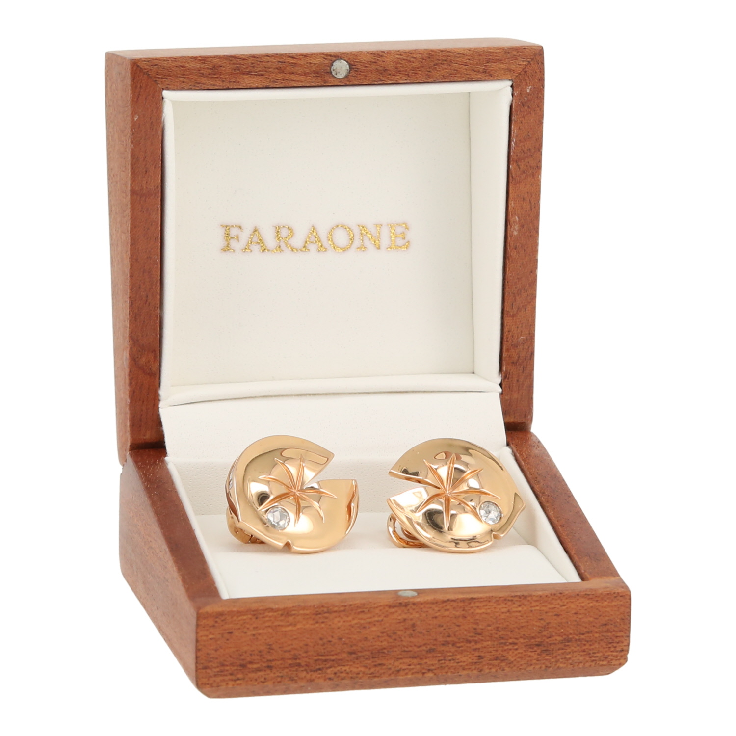 Pendientes Vintage  de oro amarillo y diamantes - Detail D2