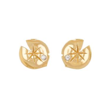 Orecchini Vintage  in oro giallo e diamanti