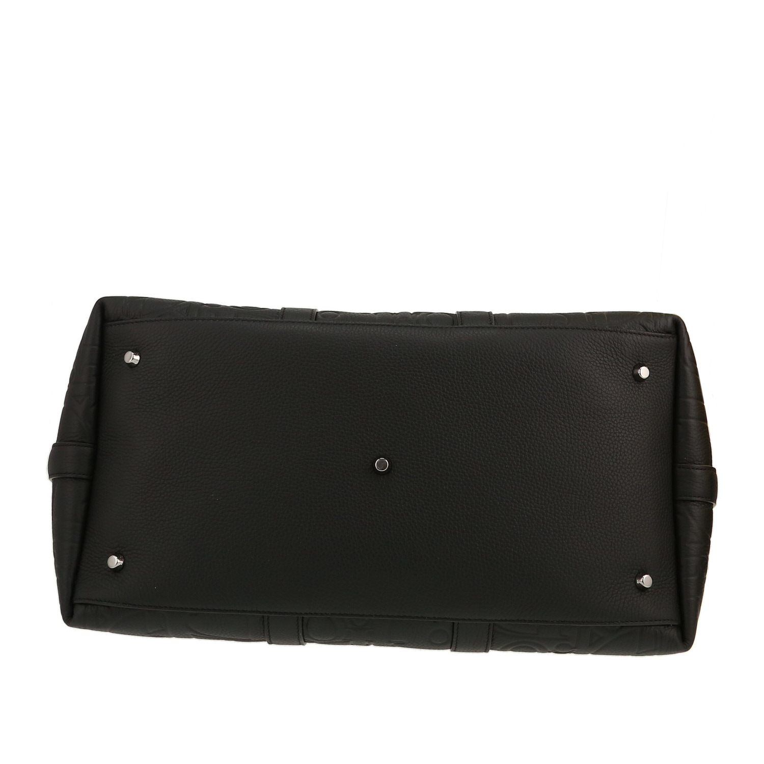 Bolsa de viaje Dior   en cuero Monogram negro - Detail D1