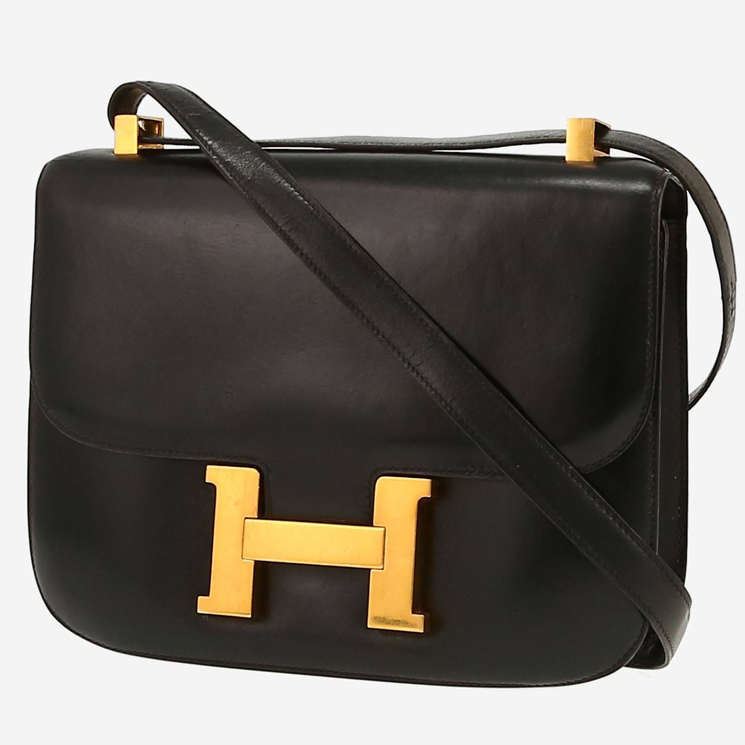 Hermès  Constance handbag  in black box leather