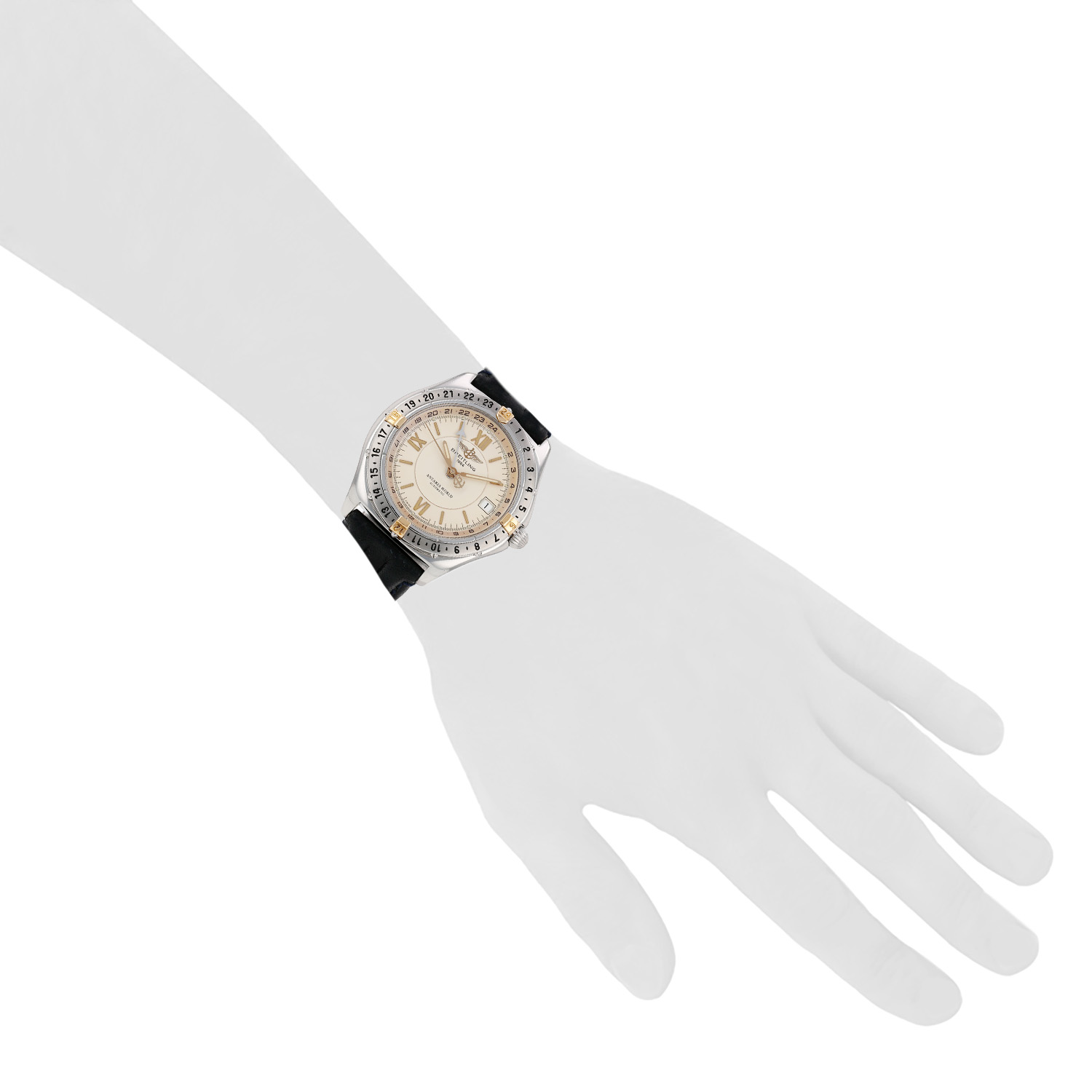 Montre Breitling Antares World en acier Ref: Breitling - B32047  Vers 1990 - Detail D1