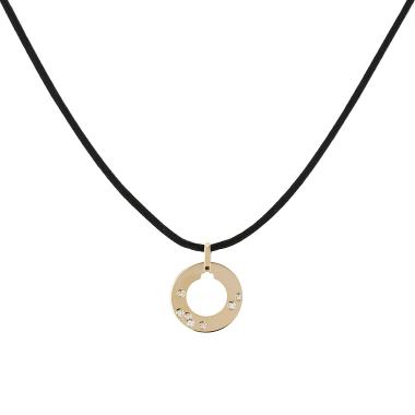 Pendentif Dinh Van Cible en or jaune et diamants