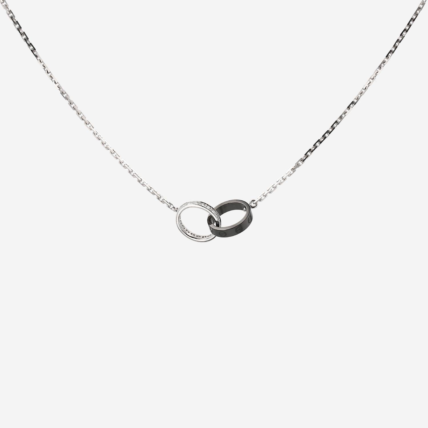 Cartier Love necklace in white gold, diamonds and ceramic Cartier Love necklace in white gold, diamonds and ceramic