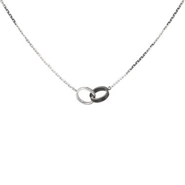 Cartier Love necklace in white gold, diamonds and ceramic Cartier Love necklace in white gold, diamonds and ceramic