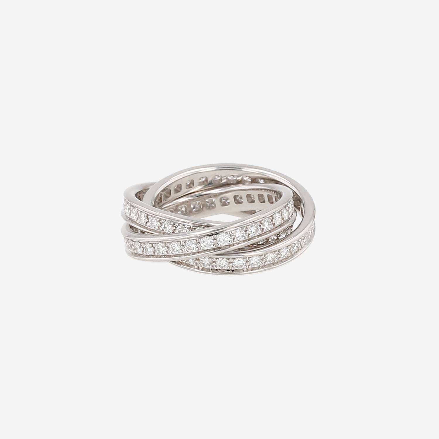 Bague Cartier Trinity en or blanc et diamants Bague Cartier Trinity en or blanc et diamants