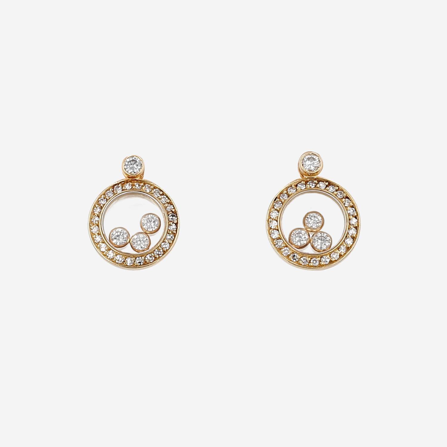 Orecchini Chopard Happy Diamonds in oro giallo e diamanti