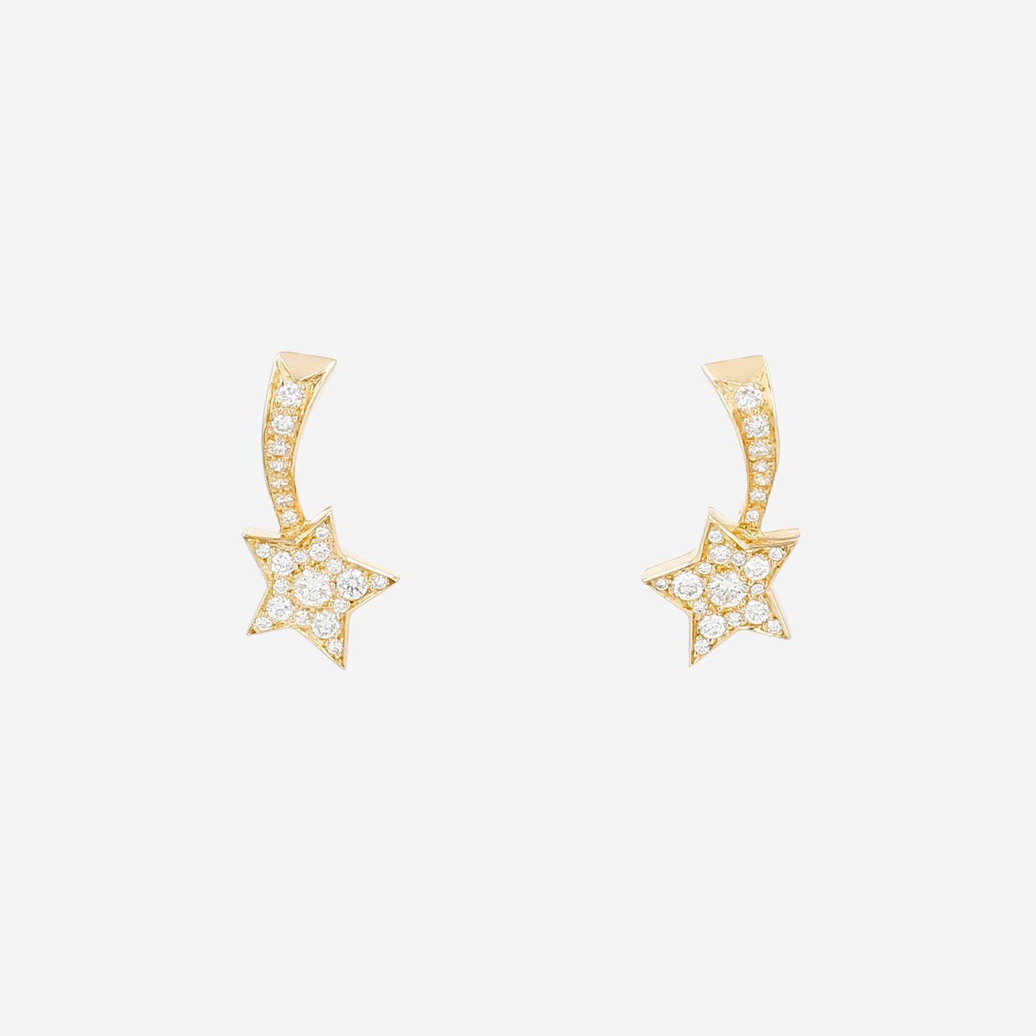 Chanel Comètes earrings in yellow gold and diamonds