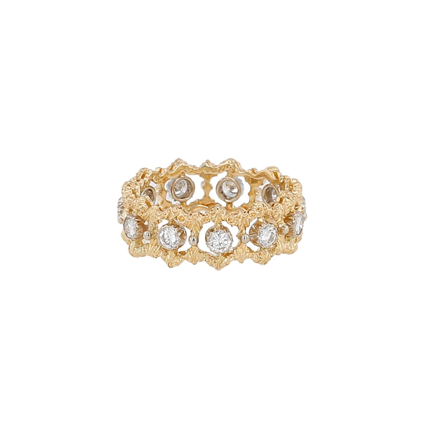 Bague Buccellati Rombi or jaune et diamants occasion Bague Buccellati Rombi or jaune et diamants occasion