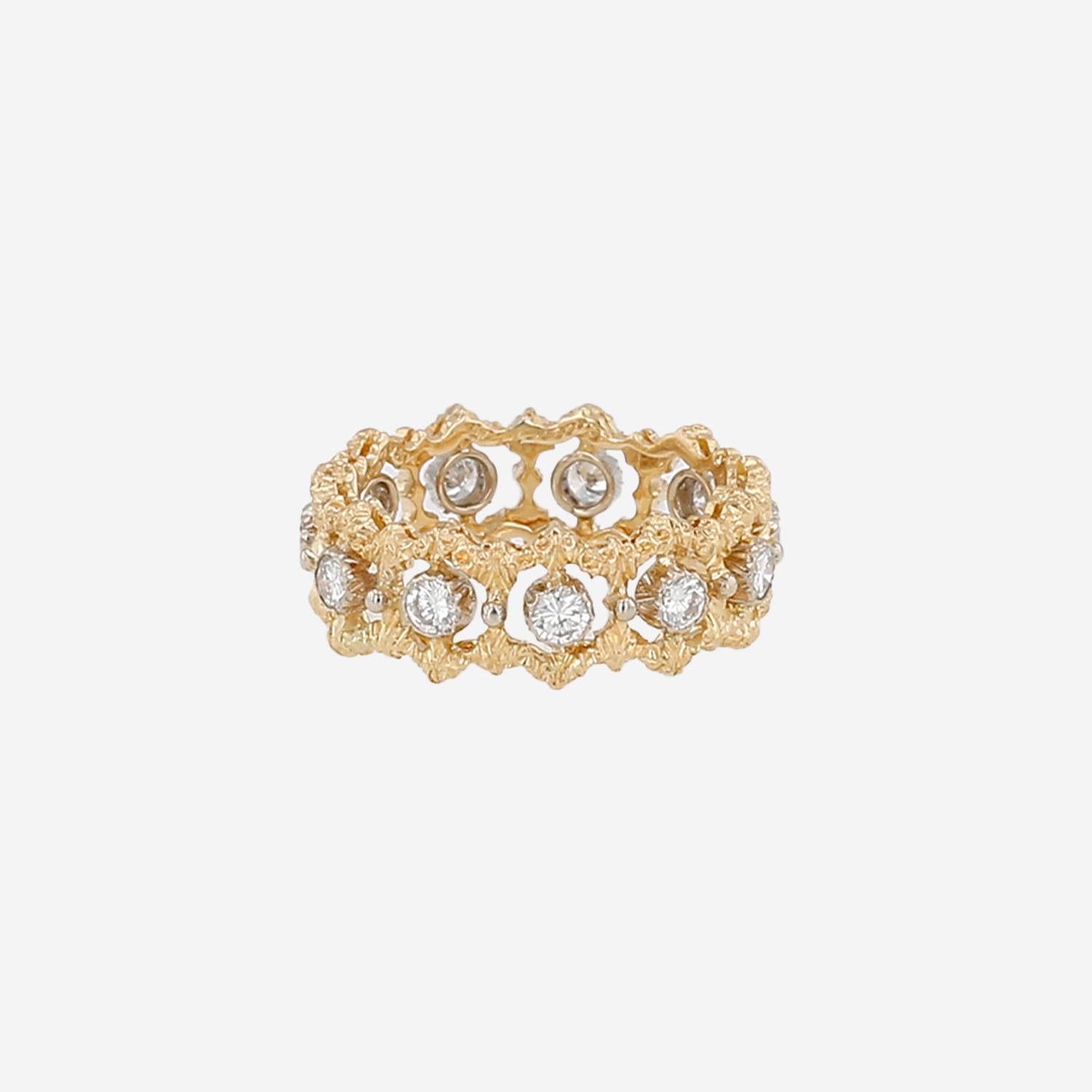 Bague Buccellati Rombi en or jaune, or blanc et diamants