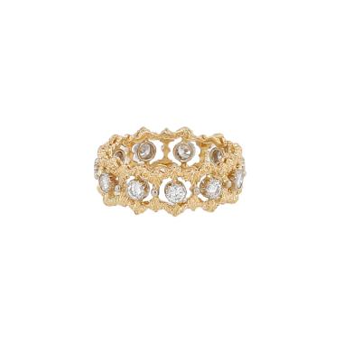 Sortija Buccellati Rombi de oro amarillo, oro blanco y diamantes