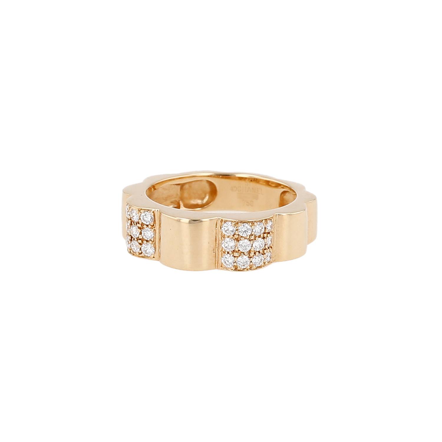 Bague Chanel Profil de Camélia en or jaune et diamants Bague Chanel Profil de Camélia en or jaune et diamants