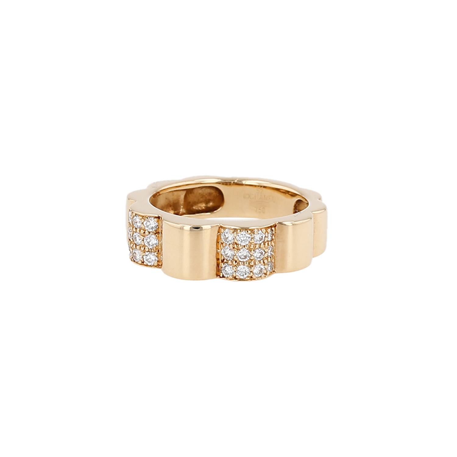 Bague Chanel Camélia Or Jaune Diamants Occasion Bague Chanel Camélia Or Jaune Diamants Occasion
