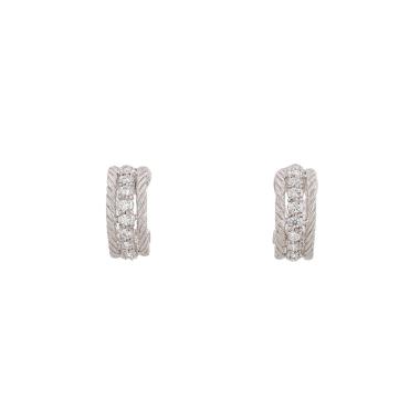 Pendientes Buccellati  de oro blanco y diamantes