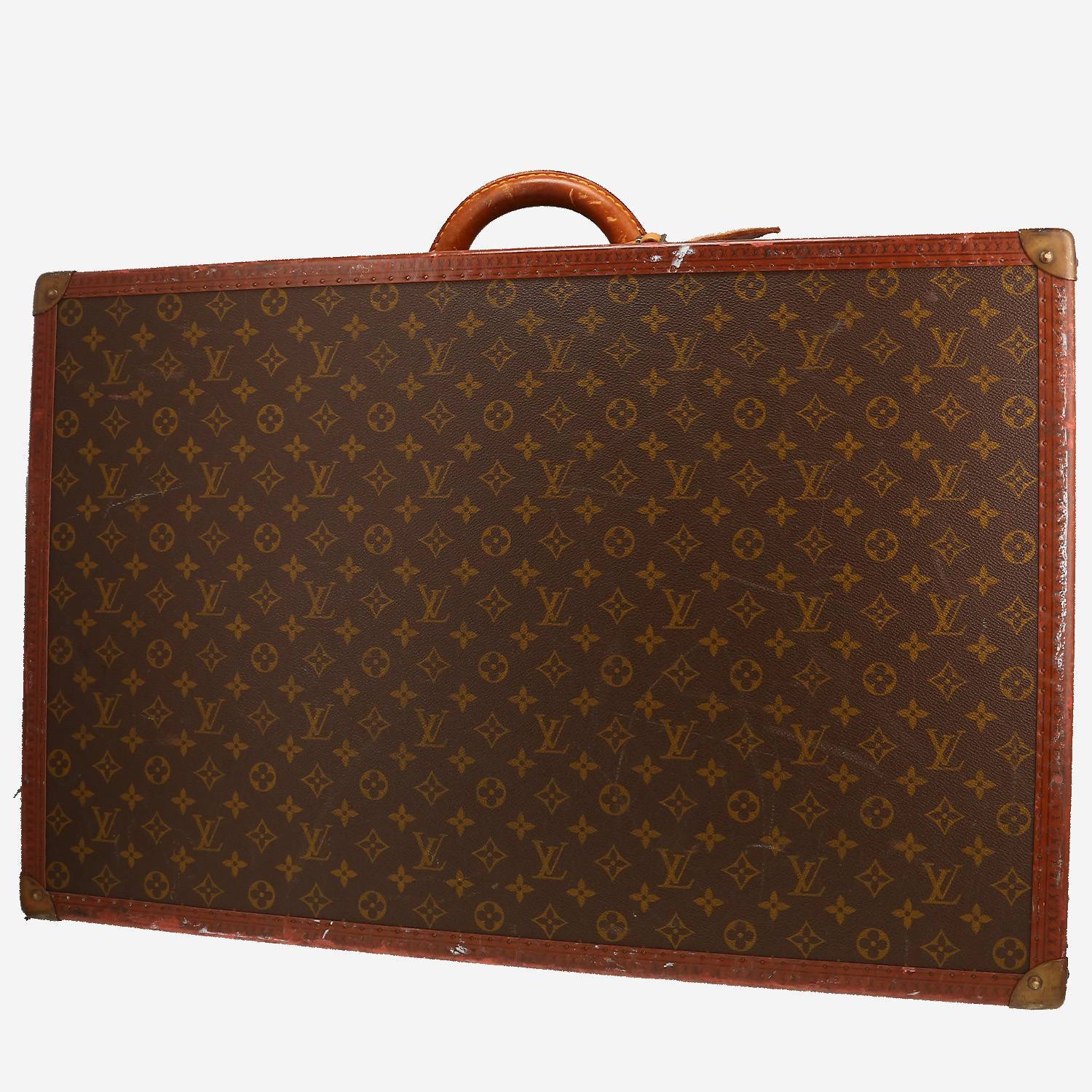 Valigia Louis Vuitton  Alzer 70 in tela monogram marrone e pelle naturale