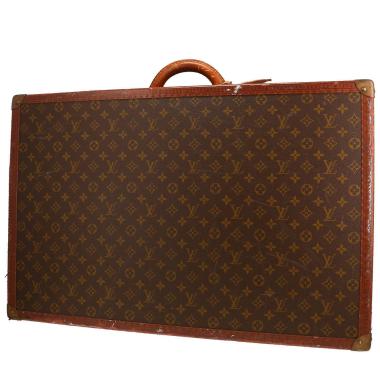 Louis Vuitton  Alzer 70 suitcase  in brown monogram canvas  and natural leather