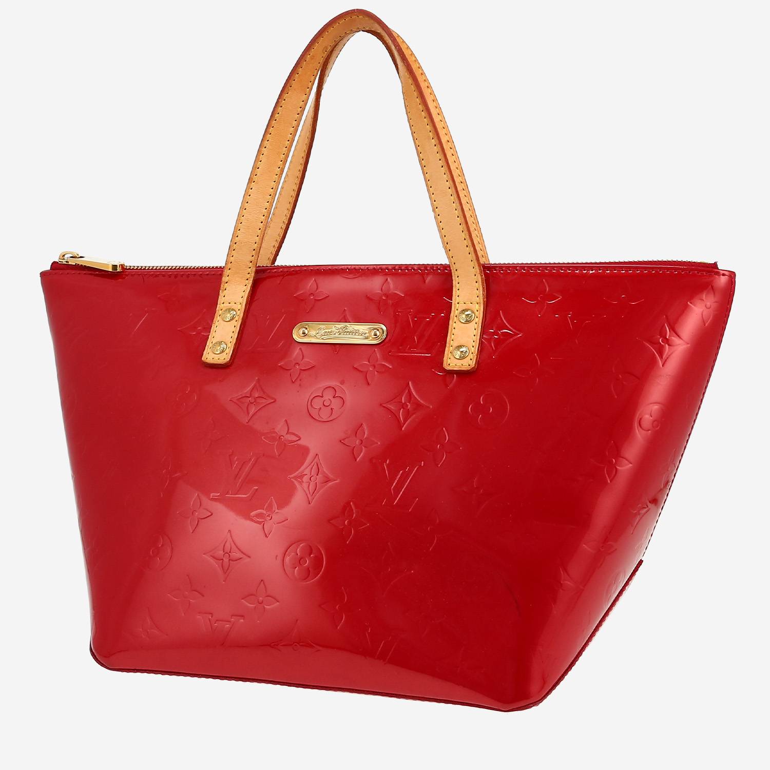 Borsa Louis Vuitton  Bellevue in pelle verniciata monogram rossa e pelle naturale Borsa Louis Vuitton  Bellevue in pelle verniciata monogram rossa e pelle naturale