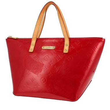 Bolso de mano Louis Vuitton  Bellevue en charol Monogram rojo y cuero natural