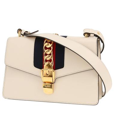 Borsa Gucci  Sylvie in pelle bianca