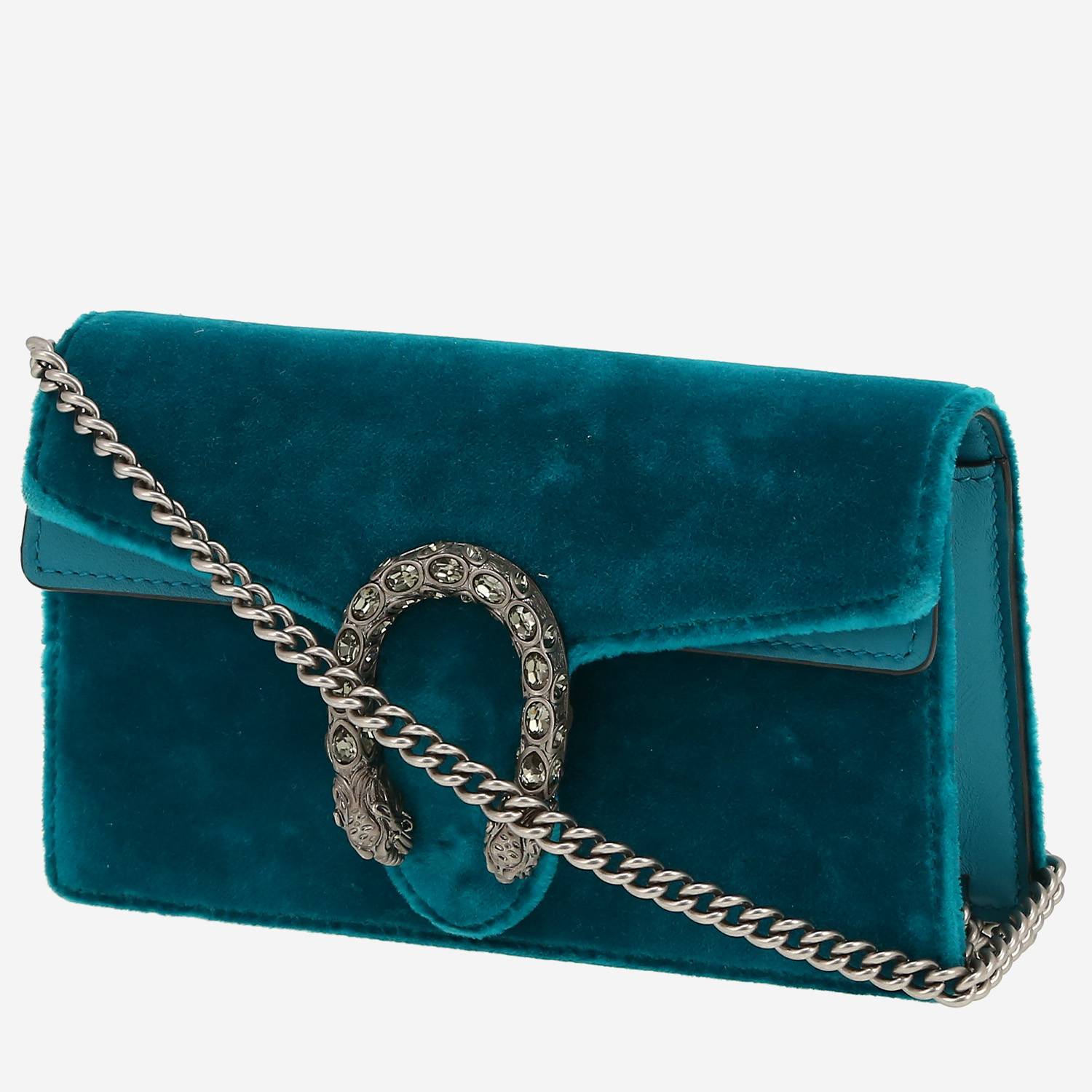 Bolso bandolera Gucci  Dionysus en terciopelo azul y cuero azul