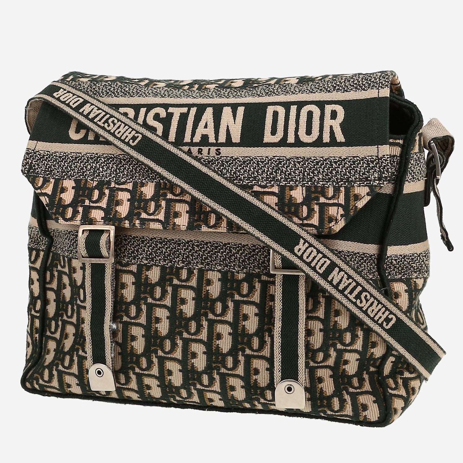 Bolso bandolera Dior  Diorcamp en lona Monogram Oblique verde
